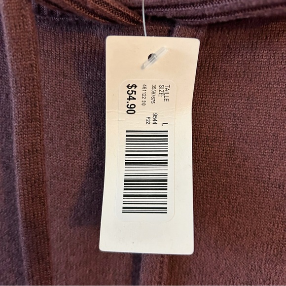 NWT Reitmans eggplant ribbed nightdress with hood size XL - Picture 7 of 8